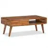 vidaXL Coffee Table Solid Wood with Carved Drawer 100x50x40 cm vidaXL Coffee Table Solid Wood with Carved Drawer 100x50x40 cm