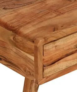 vidaXL Coffee Table Solid Wood with Carved Drawer 100x50x40 cm