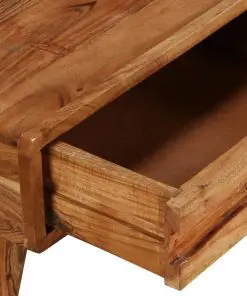 vidaXL Coffee Table Solid Wood with Carved Drawer 100x50x40 cm