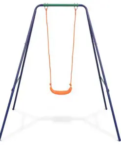 vidaXL 2-in-1 Single Swing and Toddler Swing Orange