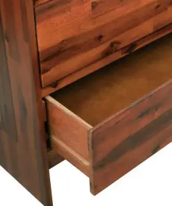 vidaXL Chest of Drawers Solid Acacia Wood 90x37x75 cm