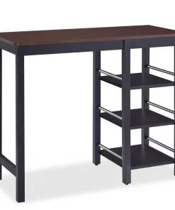 vidaXL Bar Set 3 Pieces MDF Black