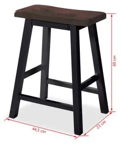 vidaXL Bar Set 3 Pieces MDF Black