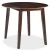 vidaXL Drop-leaf Dining Table Round MDF Brown