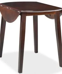 vidaXL Drop-leaf Dining Table Round MDF Brown