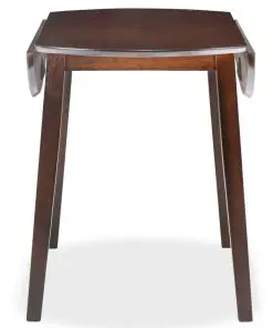 vidaXL Drop-leaf Dining Table Round MDF Brown