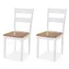 vidaXL Dining Chairs 2 pcs White Solid Rubber Wood vidaXL Dining Chairs 2 pcs White Solid Rubber Wood