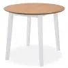 vidaXL Drop-leaf Dining Table Round MDF White