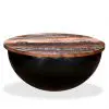 vidaXL Coffee Table Solid Reclaimed Wood Black Bowl Shape vidaXL Coffee Table Solid Reclaimed Wood Black Bowl Shape