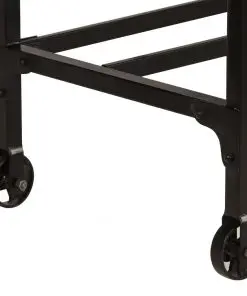 vidaXL Desk with Folding Stool Solid Mango Wood 115x50x76 cm