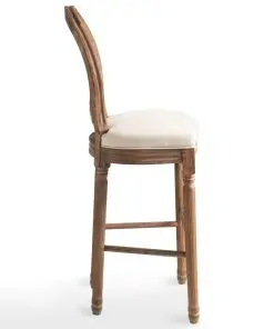 vidaXL Bar Chairs 2 pcs White Linen