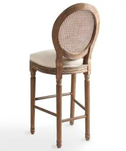 vidaXL Bar Chairs 2 pcs White Linen