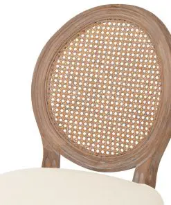 vidaXL Bar Chairs 2 pcs White Linen