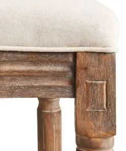 vidaXL Bar Chairs 2 pcs White Linen