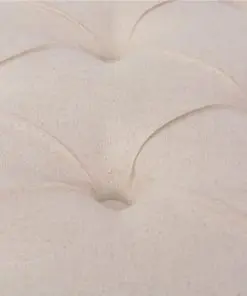 vidaXL Bench Linen Solid Wood 110x38x48 cm Cream White