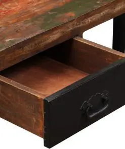 vidaXL Desk with 2 Drawers Solid Reclaimed Wood 120x50x76 cm