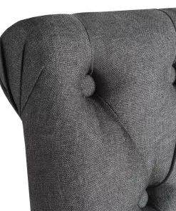 vidaXL Dining Chairs 2 pcs Dark Grey Fabric