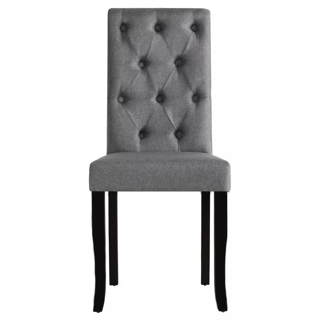 vidaXL Dining Chairs 4 pcs Dark Grey Fabric