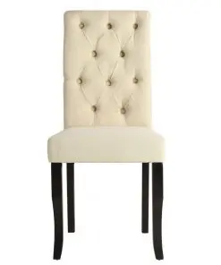 vidaXL Dining Chairs 4 pcs Cream Fabric