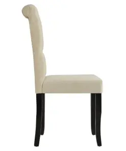 vidaXL Dining Chairs 4 pcs Cream Fabric
