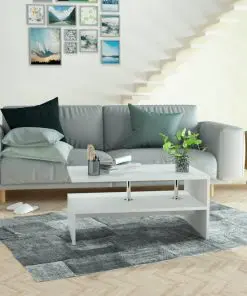 vidaXL Coffee Table Chipboard 90x59x42 cm White