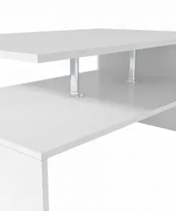 vidaXL Coffee Table Chipboard 90x59x42 cm White