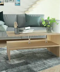 vidaXL Coffee Table Chipboard 90x59x42 cm Oak