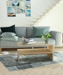 vidaXL Coffee Table Chipboard 90x59x42 cm Oak