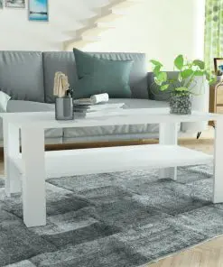 vidaXL Coffee Table Chipboard 100x59x42 cm White