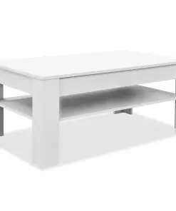 vidaXL Coffee Table Chipboard 110x65x48 cm White