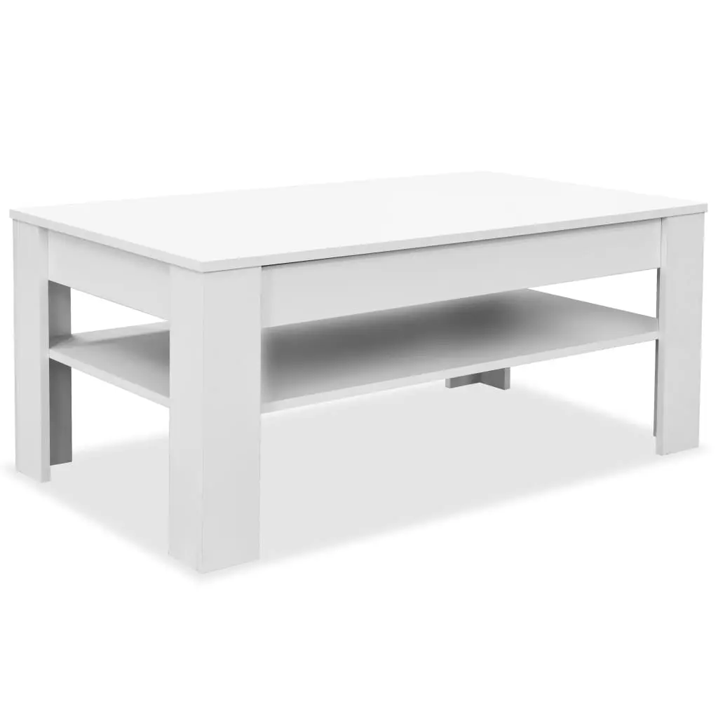 vidaXL Coffee Table Chipboard 110x65x48 cm White