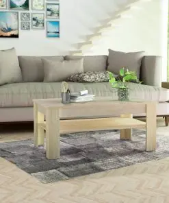 vidaXL Coffee Table Chipboard 110x65x48 cm Oak