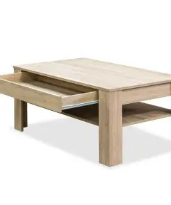 vidaXL Coffee Table Chipboard 110x65x48 cm Oak