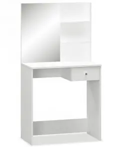 vidaXL Dressing Table Chipboard 75x40x141 cm White