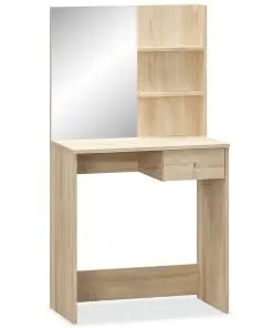 vidaXL Dressing Table Chipboard 75x40x141 cm Oak