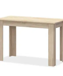 vidaXL Dining Table and Benches 3 Pieces Chipboard Oak