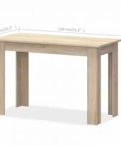 vidaXL Dining Table and Benches 3 Pieces Chipboard Oak