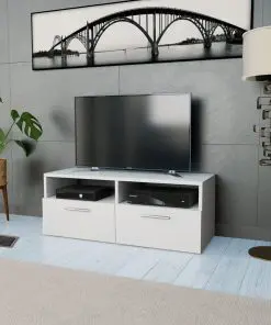vidaXL TV Cabinet Chipboard 95x35x36 cm White