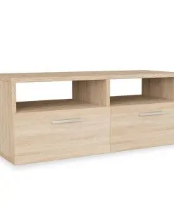 vidaXL TV Cabinet Chipboard 95x35x36 cm Oak