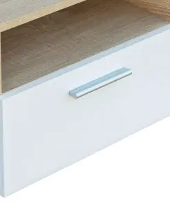 vidaXL TV Cabinet Chipboard 95x35x36 cm Oak and White