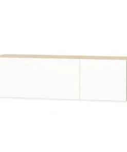 vidaXL TV Cabinet Chipboard 120x40x34 cm High Gloss White and Oak