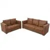 vidaXL Sofa Set 2 Pieces Artificial Suede Leather vidaXL Sofa Set 2 Pieces Artificial Suede Leather