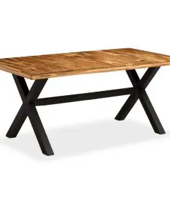 vidaXL Dining Table Solid Acacia and Mango Wood 180x90x76 cm