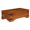 vidaXL Coffee Table Solid Acacia Wood Sheesham Finish 110x55x35 cm