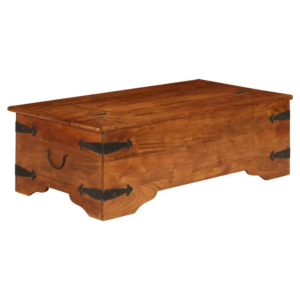 vidaXL Coffee Table Solid Acacia Wood Sheesham Finish 110x55x35 cm