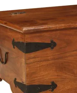 vidaXL Coffee Table Solid Acacia Wood Sheesham Finish 110x55x35 cm