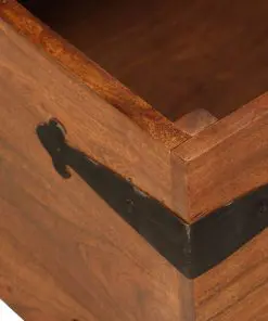 vidaXL Coffee Table Solid Acacia Wood Sheesham Finish 110x55x35 cm