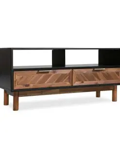 vidaXL TV Cabinet Solid Acacia Wood 100x35x45 cm