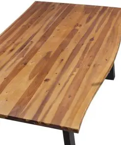 vidaXL Dining Table Solid Acacia Wood 200x90x75 cm