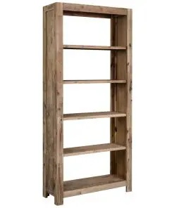 vidaXL 5-Tier Bookcase 80x30x180 cm Solid Acacia Wood